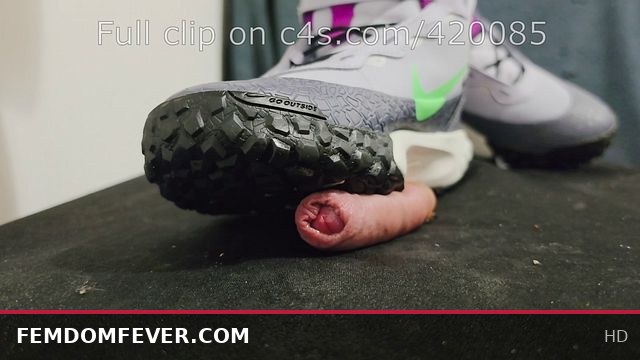 POV Cock Trample with Size 34 Nike Hiking Boots Crushing Balls and Shaft