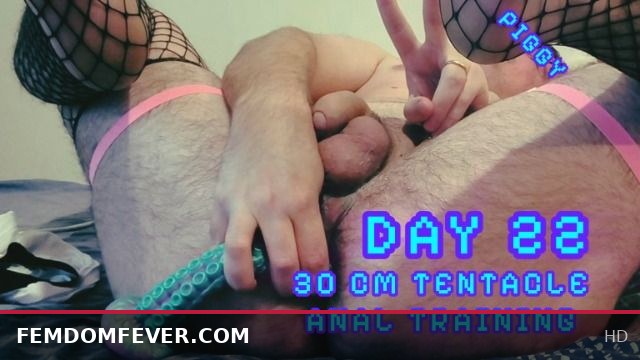 Tentacle Training: Stockings & Dildo Anal Domination