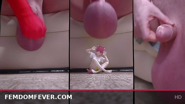 Futanari Dominatrix Crushes Balls with Manga Figurine in Intense Real-Life Ballbusting CBT Session