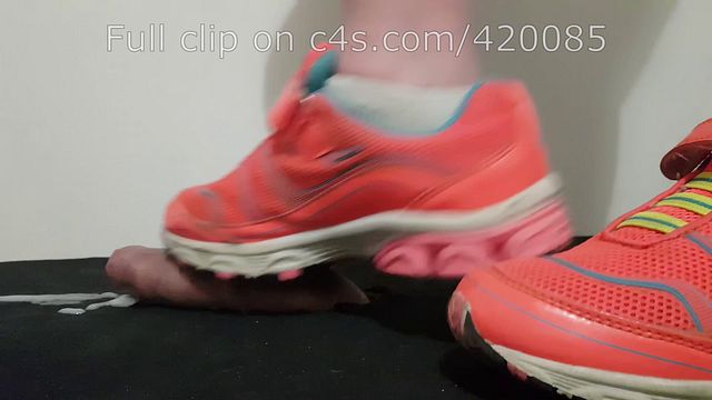 LittleShoes Tramples Sized 34 Sneakers on Cock