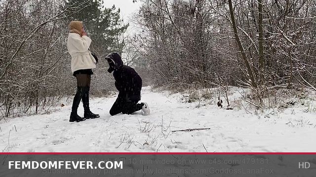 Cuckold Ashtray Trampled in Over Knee Boots