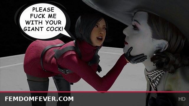 Hentai Anime Ada Wong Dominates Dimitrescu with Giantess Futa Cock Resident Evil Parody